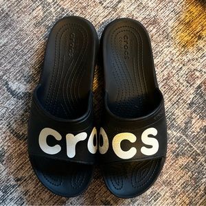 Crocs | black slides | sz 8